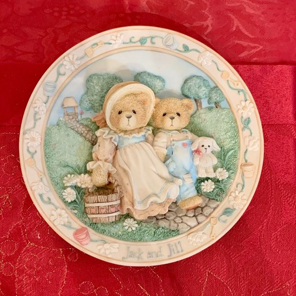 Cherished Teddies - Jack and Jill - Nursery Rhyme - Hanging Plate - Picture 2 of 7